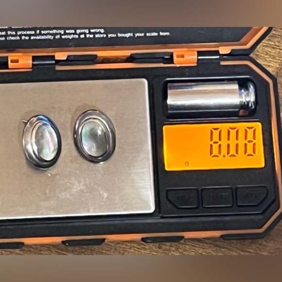 Vintage Sterling Abalone Pierced Earrings - Picture 9 of 9